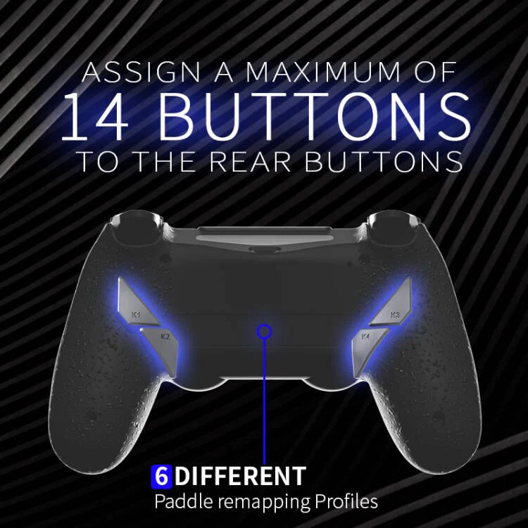 HEXGAMING NEW EDGE Controller for PS4, PC, Mobile - Shadow Red - Image 5
