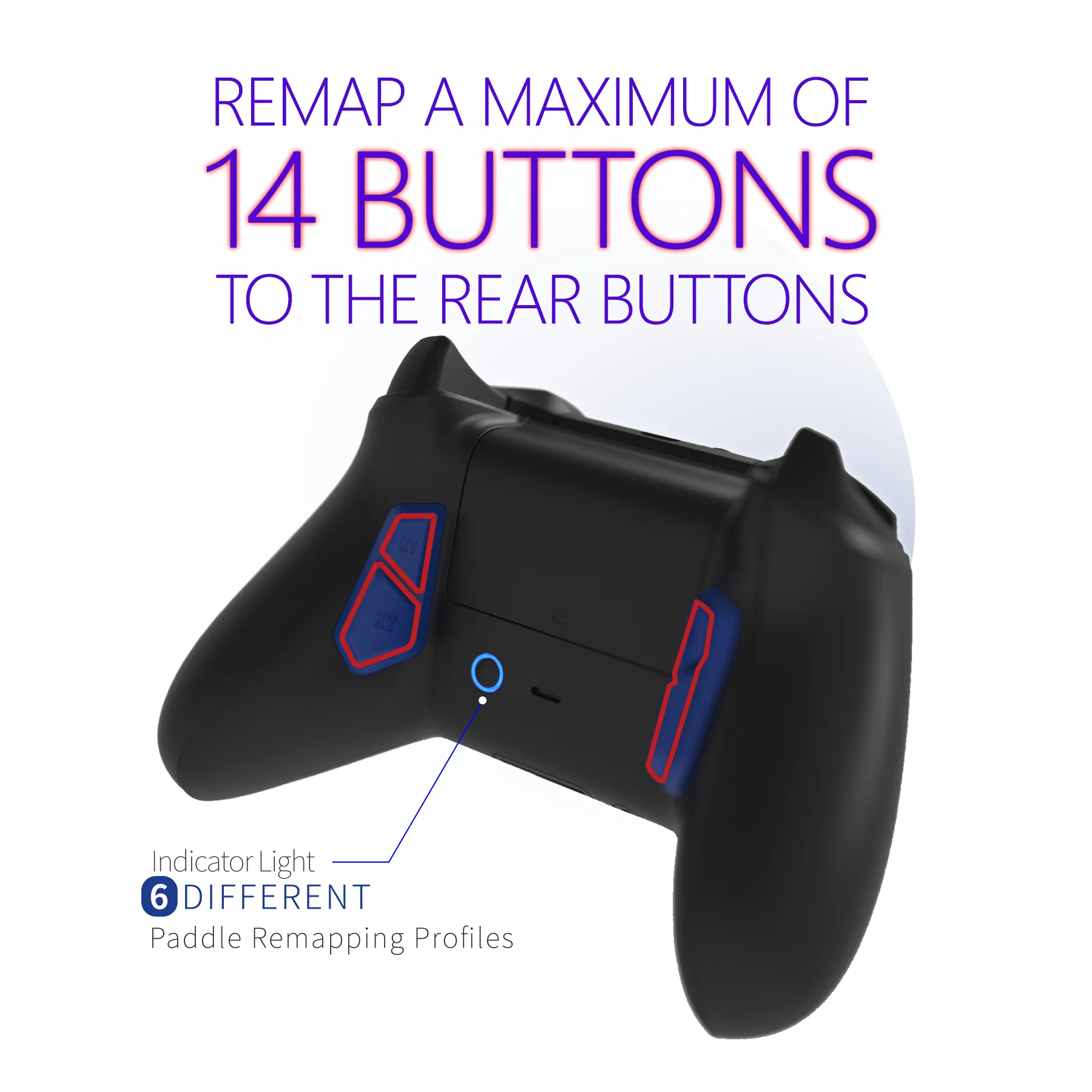 HEXGAMING ULTRA ONE Controller for XBOX, PC, Mobile- Blood ABXY Labeled - Image 5